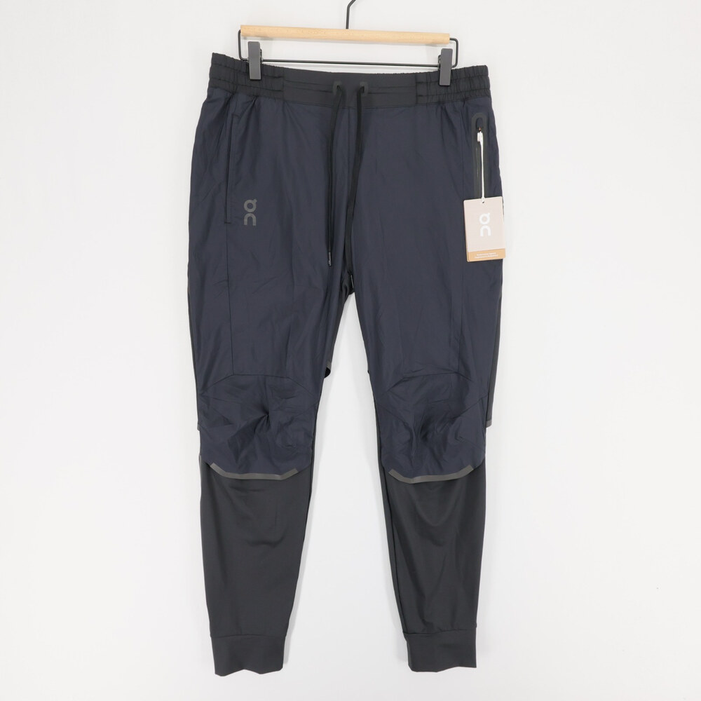 On Running Pants Pants Mens M Black Drawstring Ankle Zip Track Athletic Joggers